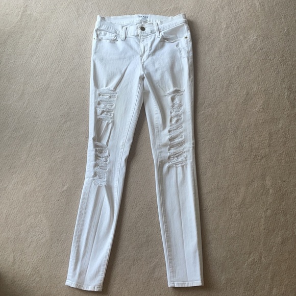 Frame Le Color Rip Skinny Jeans - Picture 3 of 7